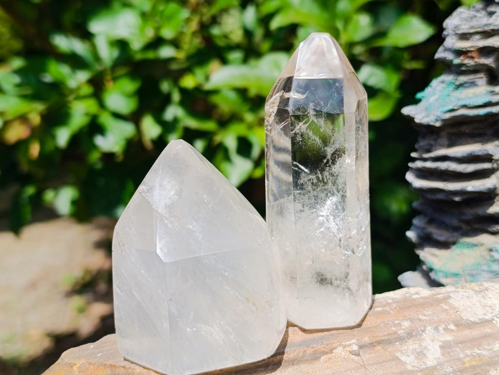 Polished Mixed Quartz Points x 6 From Madagascar - Toprock Gemstones and Minerals 