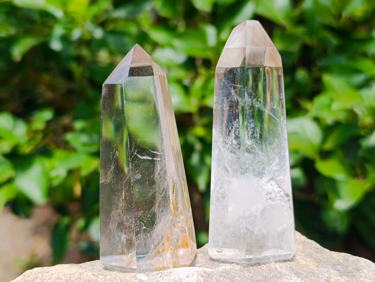 Polished Mixed Quartz Points x 6 From Madagascar - Toprock Gemstones and Minerals 