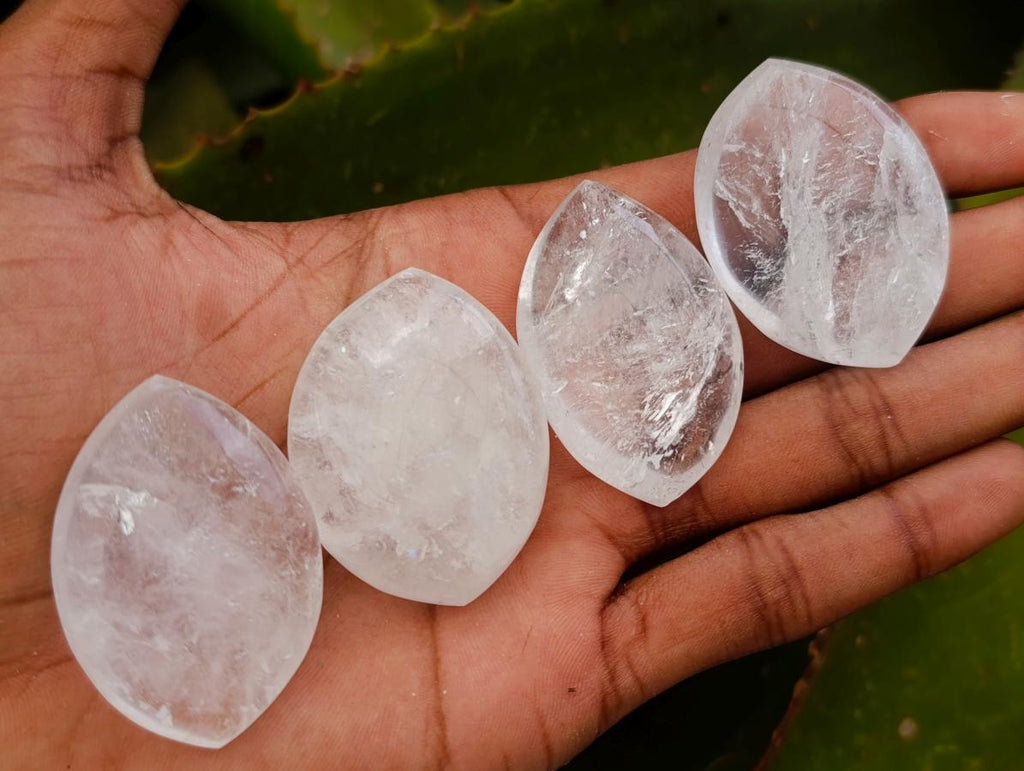 Polished Rock Crystal Quartz "Angel Tears" Free Forms x 35 From Madagascar - Toprock Gemstones and Minerals 