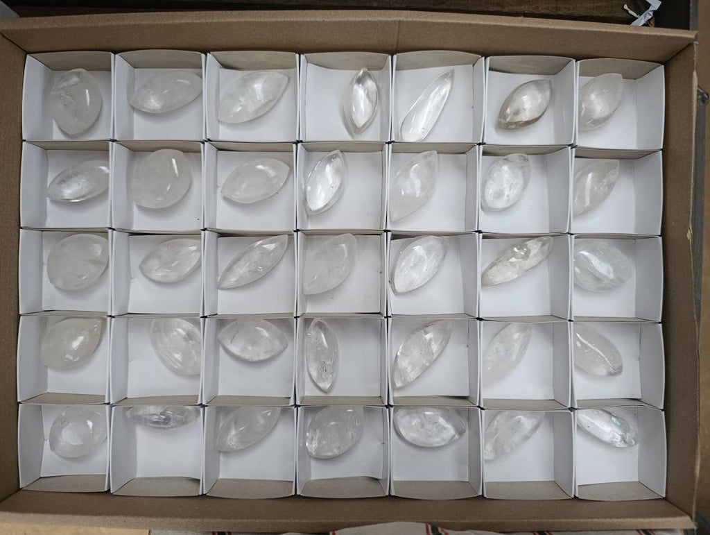 Polished Rock Crystal Quartz "Angel Tears" Free Forms x 35 From Madagascar - Toprock Gemstones and Minerals 