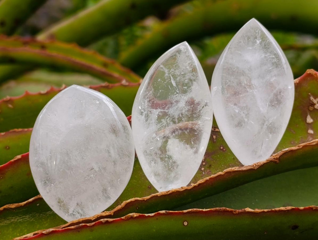 Polished Rock Crystal Quartz "Angel Tears" Free Forms x 35 From Madagascar - Toprock Gemstones and Minerals 