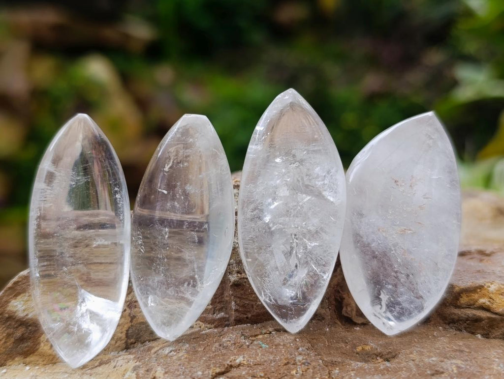 Polished Rock Crystal Quartz "Angel Tears" Free Forms x 35 From Madagascar - Toprock Gemstones and Minerals 
