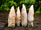 Natural Drusy Quartz Coated Spearhead Calcite Crystals x 35 From Albert's Mountain, Lesotho - Toprock Gemstones and Minerals 