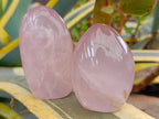 Polished Gemmy Rose Quartz Standing Display Pieces x 4 From Madagascar - Toprock Gemstones and Minerals 
