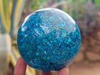 Hand Made Conglomerate Chrysocolla Spheres With Azurite And Malachite x 2 From Congo - Toprock Gemstones and Minerals 