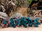 Natural Dioptase on Dolomite Specimens x 6 From Likasi, Congo - Toprock Gemstones and Minerals 