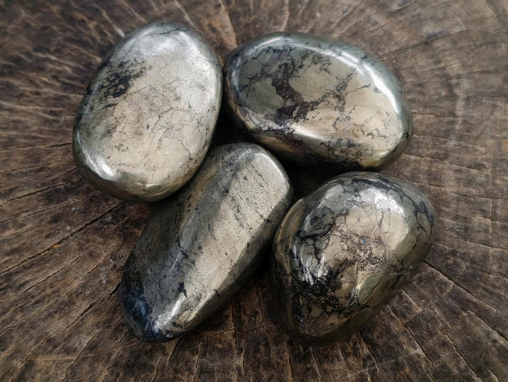 Polished XL Basalt Pharaoh Stone Galet Free Forms x 4 From Iron Duke Mine, Zimbabwe - Toprock Gemstones and Minerals 