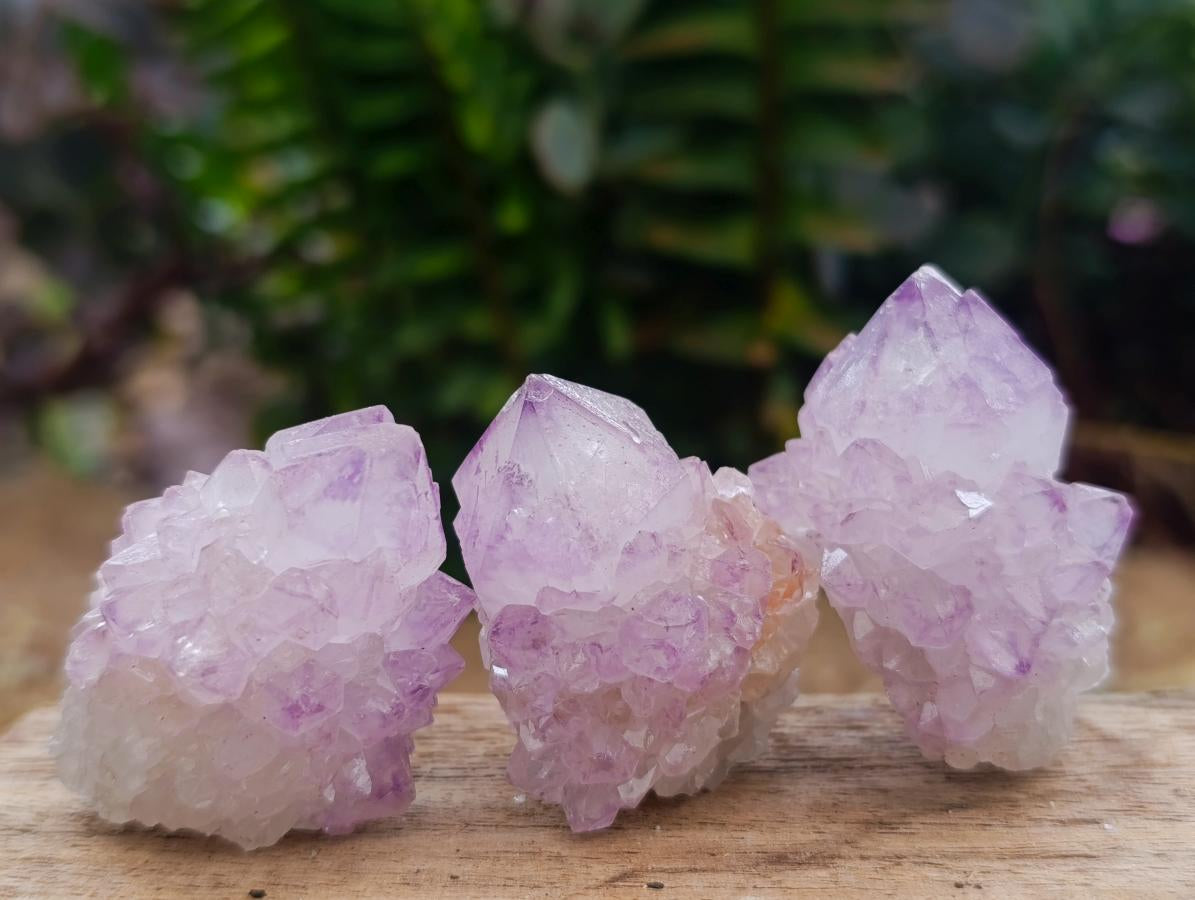 Natural Sunburst Cactus Amethyst Spirit Quartz Single Crystals x 35 From Boekenhouthoek, South Africa - Toprock Gemstones and Minerals 