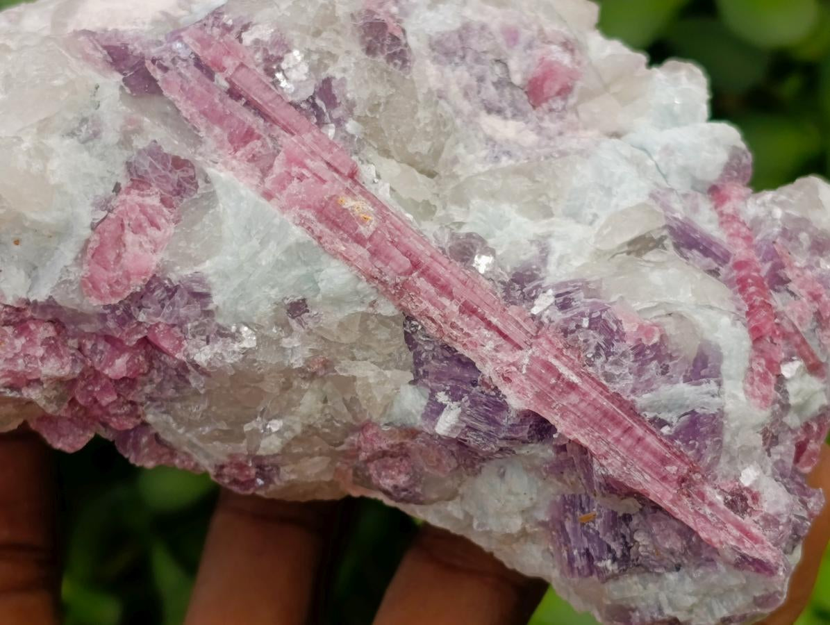 Natural Pink Rubellite Tourmaline Specimens x 2 From Karibib, Namibia - Toprock Gemstones and Minerals 