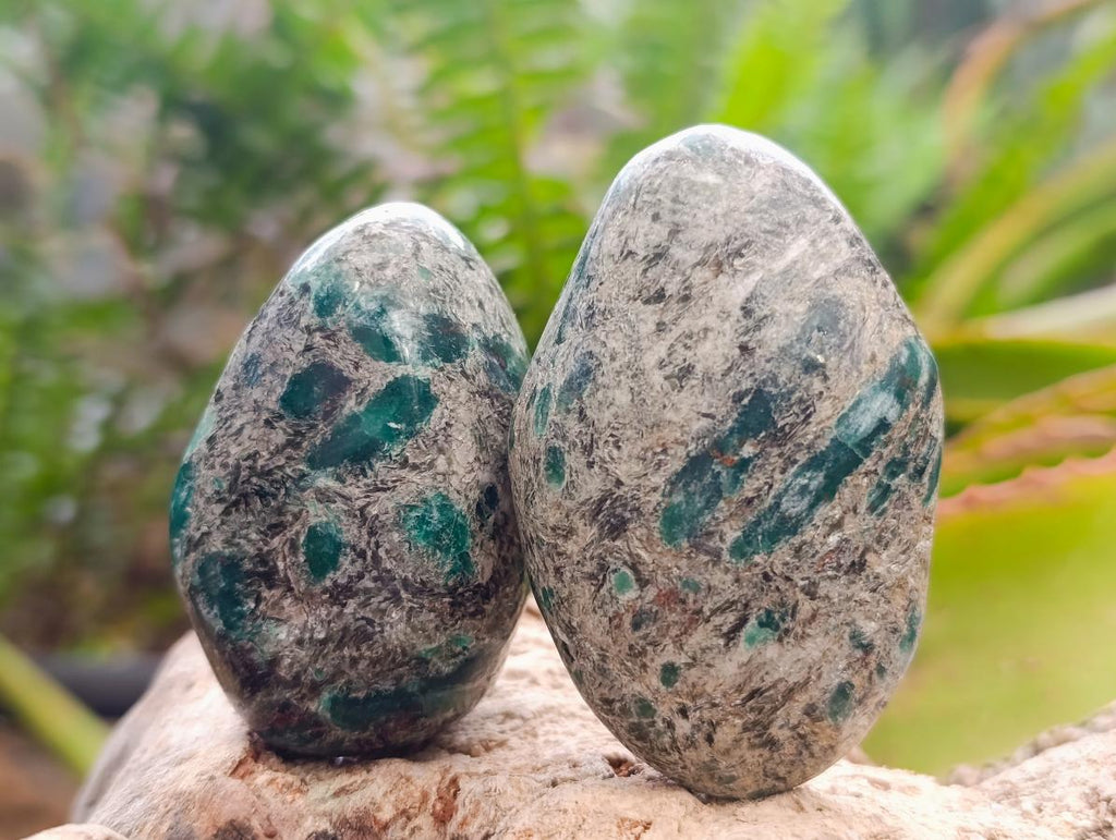 Polished Emerald Mica 'Mutokolite' Standing Display Pieces x 7 From Mutoko, Zimbabwe - Toprock Gemstones and Minerals 