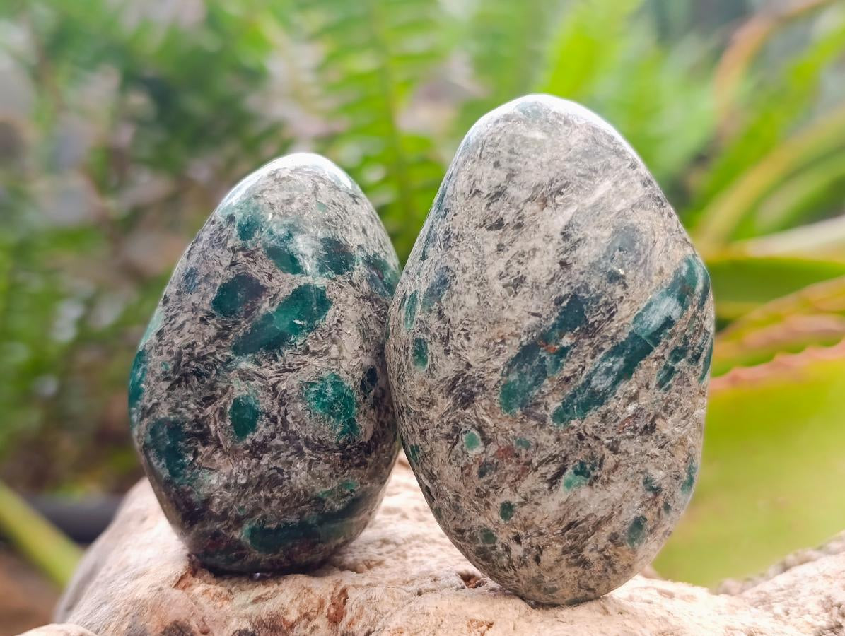 Polished Emerald Mica 'Mutokolite' Standing Display Pieces x 7 From Mutoko, Zimbabwe - Toprock Gemstones and Minerals 