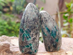 Polished Emerald Mica 'Mutokolite' Standing Display Pieces x 7 From Mutoko, Zimbabwe - Toprock Gemstones and Minerals 