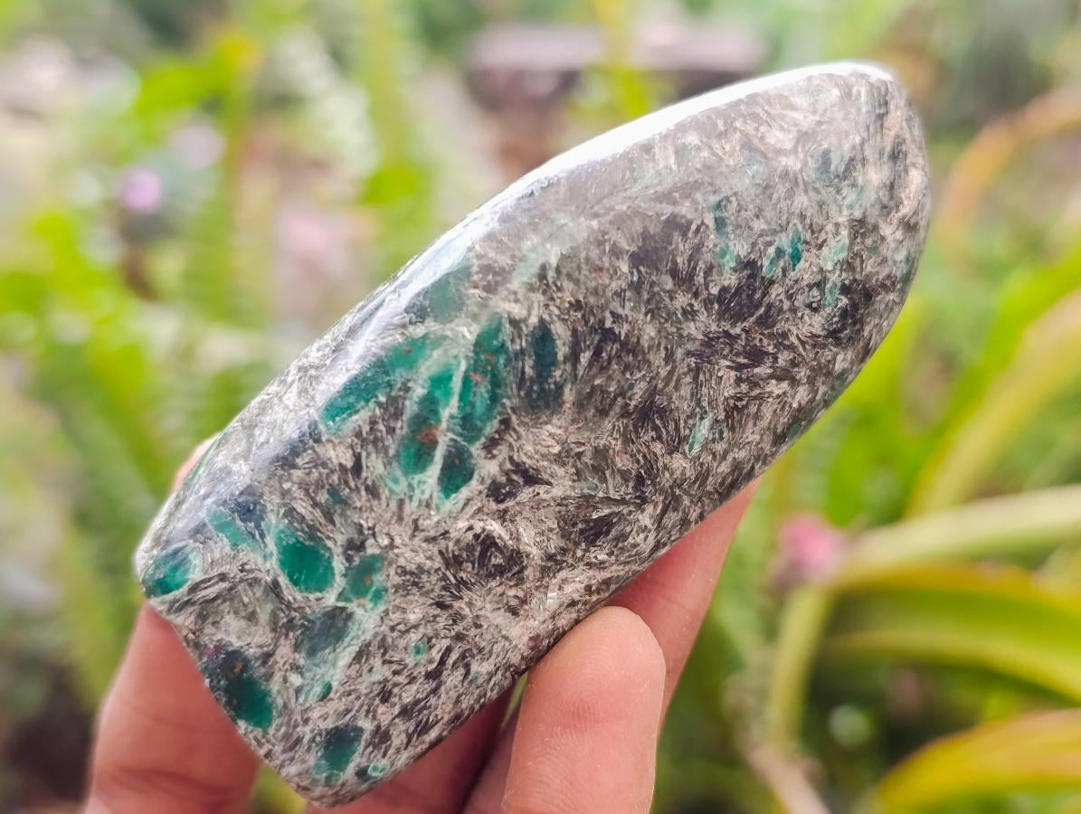 Polished Emerald Mica 'Mutokolite' Standing Display Pieces x 7 From Mutoko, Zimbabwe - Toprock Gemstones and Minerals 