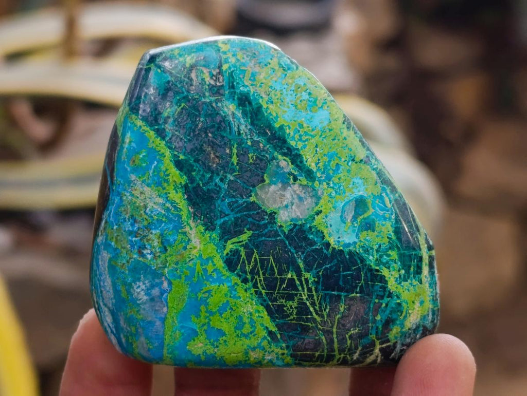 Polished One Side Shattuckite Slices x 17 From Kaokoveld, Namibia - Toprock Gemstones and Minerals 