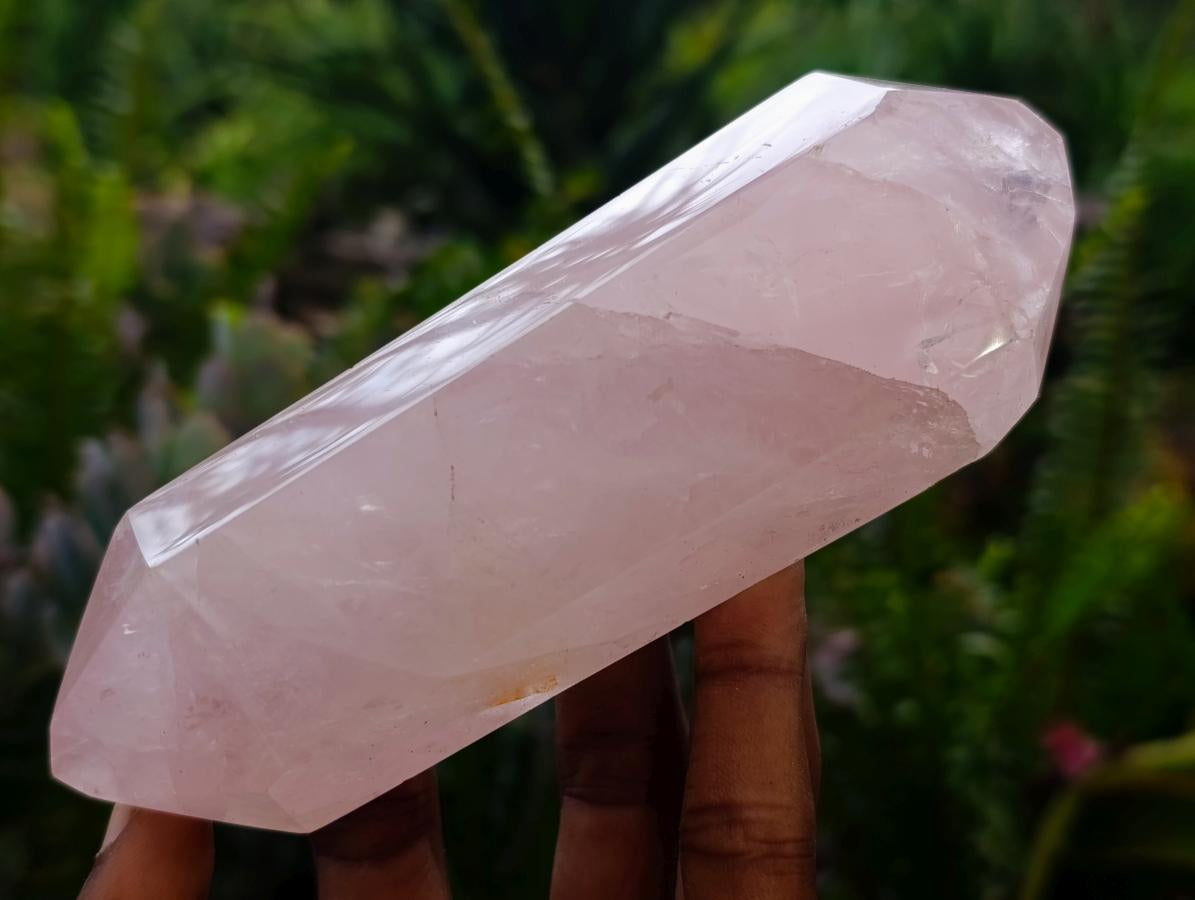 Polished Double Terminated Gemmy Rose Quartz Crystals x 4 From Madagascar - Toprock Gemstones and Minerals 