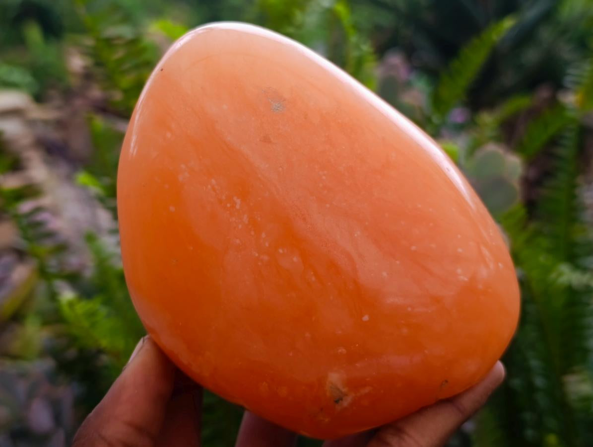 Polished Orange Twist Calcite Standing Free Forms x 2 From Maevantanana, Madagascar - Toprock Gemstones and Minerals 