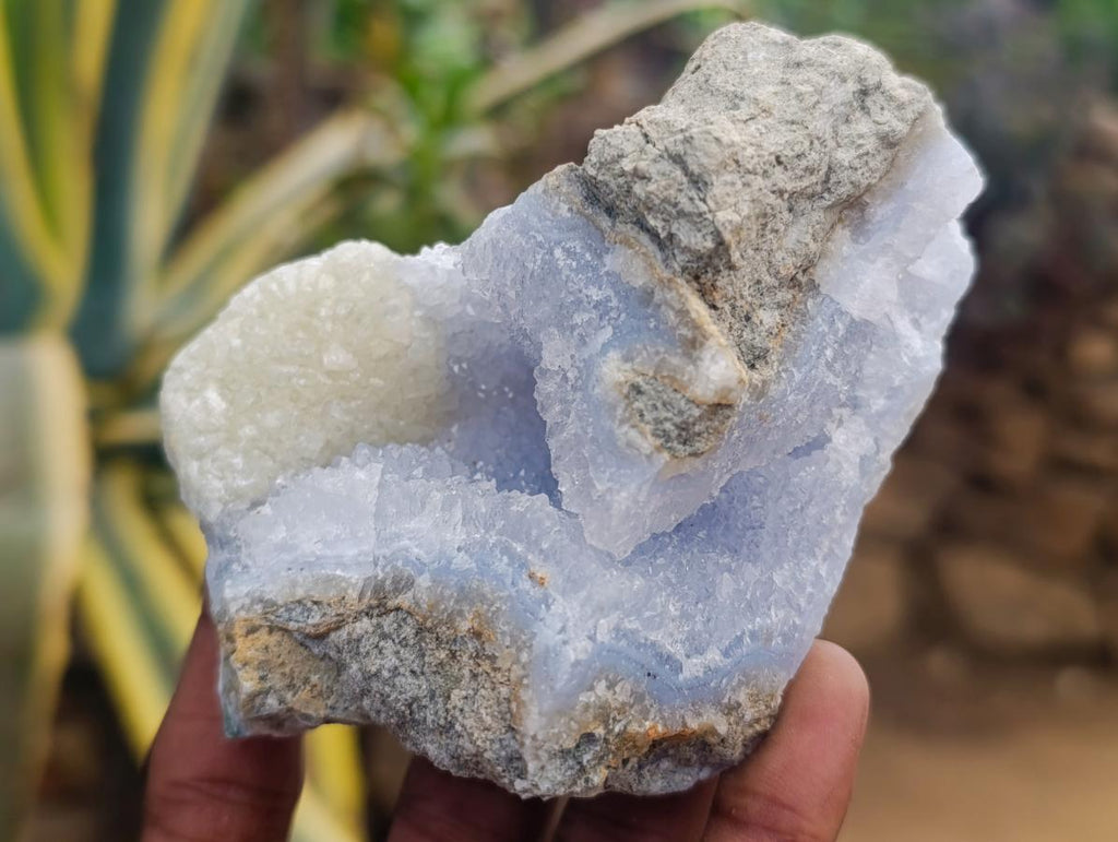 Natural Blue Lace Agate Geode Specimens x 8 From Nsanje, Malawi - Toprock Gemstones and Minerals 