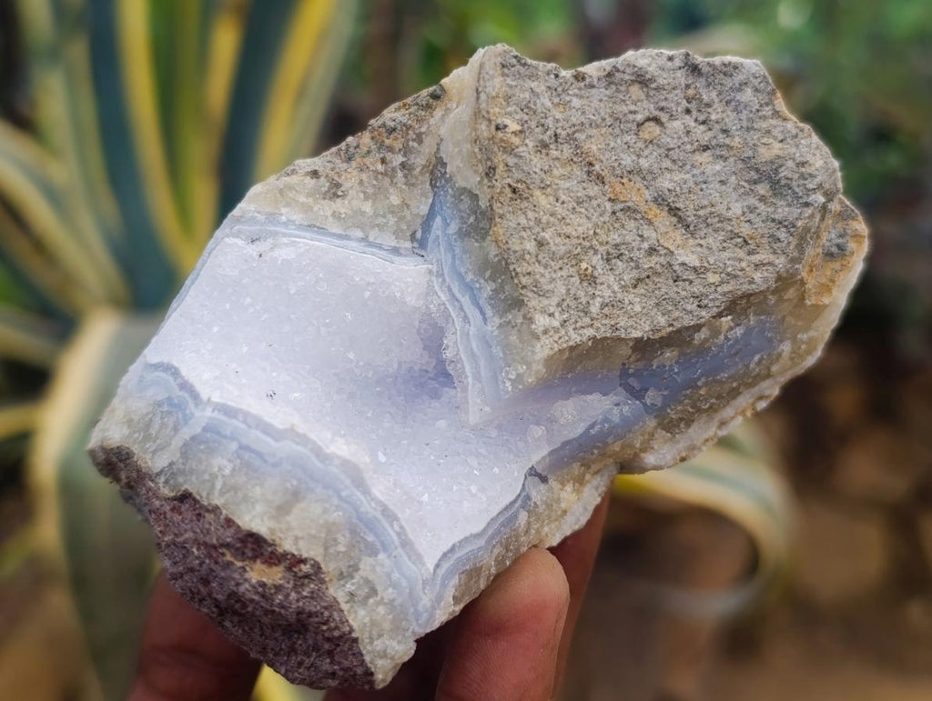 Natural Blue Lace Agate Geode Specimens x 8 From Nsanje, Malawi - Toprock Gemstones and Minerals 