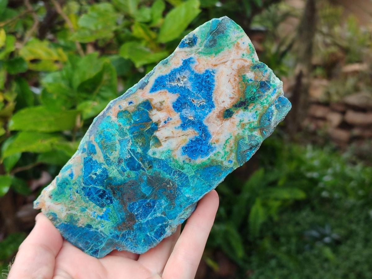 Polished One Side Shattuckite Slices x 6 From Kaokoveld, Namibia - Toprock Gemstones and Minerals 