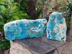 Polished One Side Shattuckite Slices x 6 From Kaokoveld, Namibia - Toprock Gemstones and Minerals 