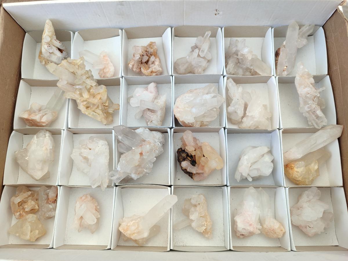 Natural Mixed Quartz Clusters x 27 From Madagascar - Toprock Gemstones and Minerals 
