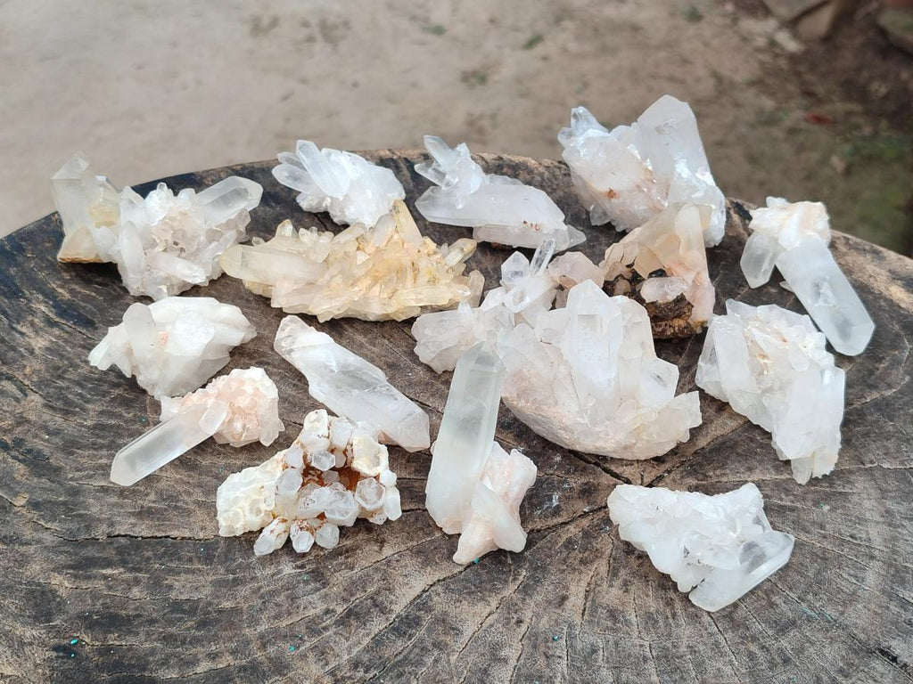 Natural Mixed Quartz Clusters x 27 From Madagascar - Toprock Gemstones and Minerals 
