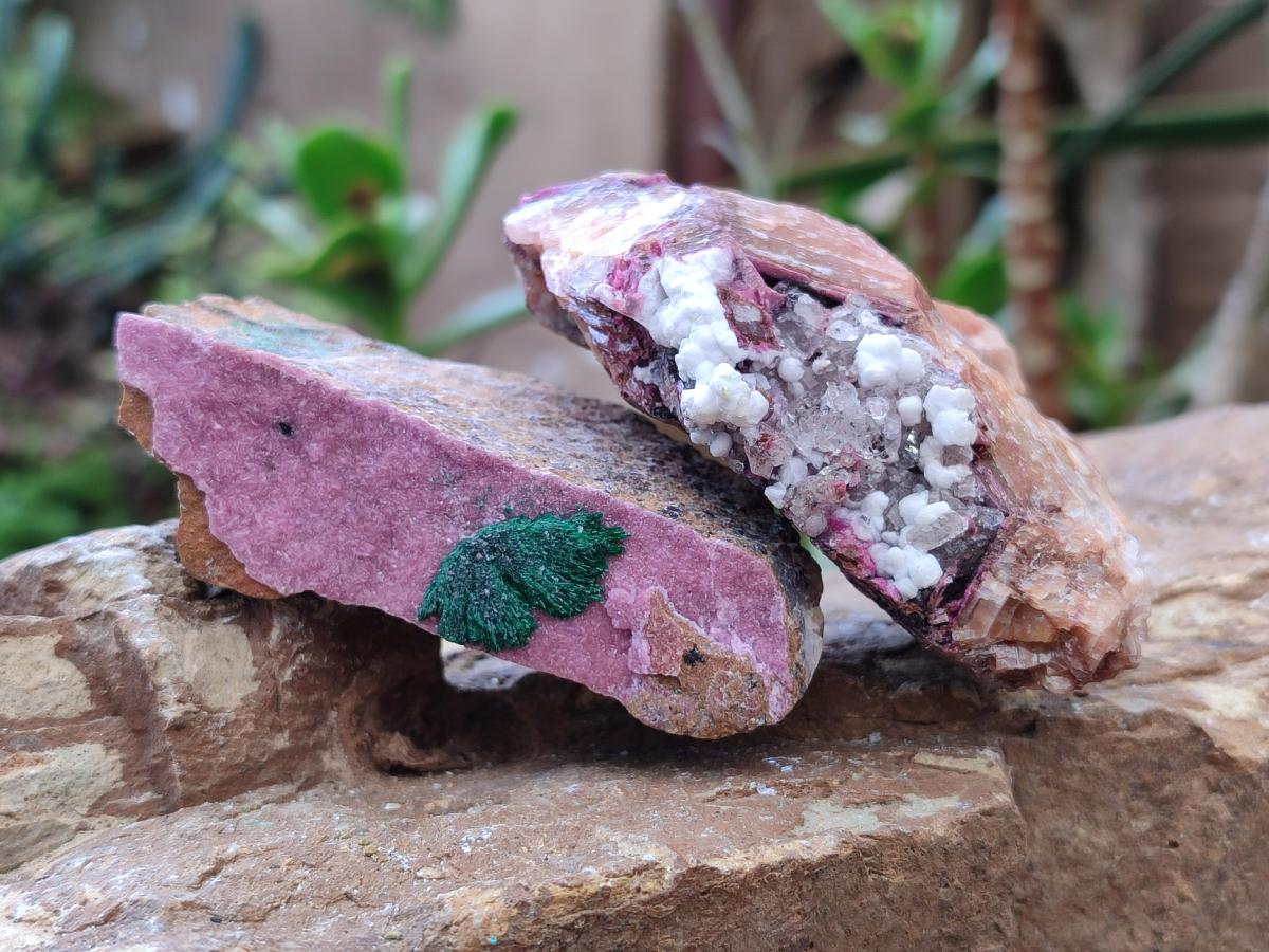 Natural Salrose Cobaltoan Dolomite Specimens with Various Inclusions x 12 From Kakanda, Congo - Toprock Gemstones and Minerals 