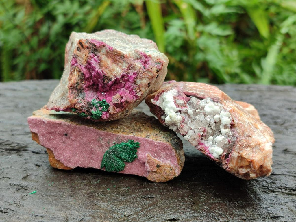 Natural Salrose Cobaltoan Dolomite Specimens with Various Inclusions x 12 From Kakanda, Congo - Toprock Gemstones and Minerals 