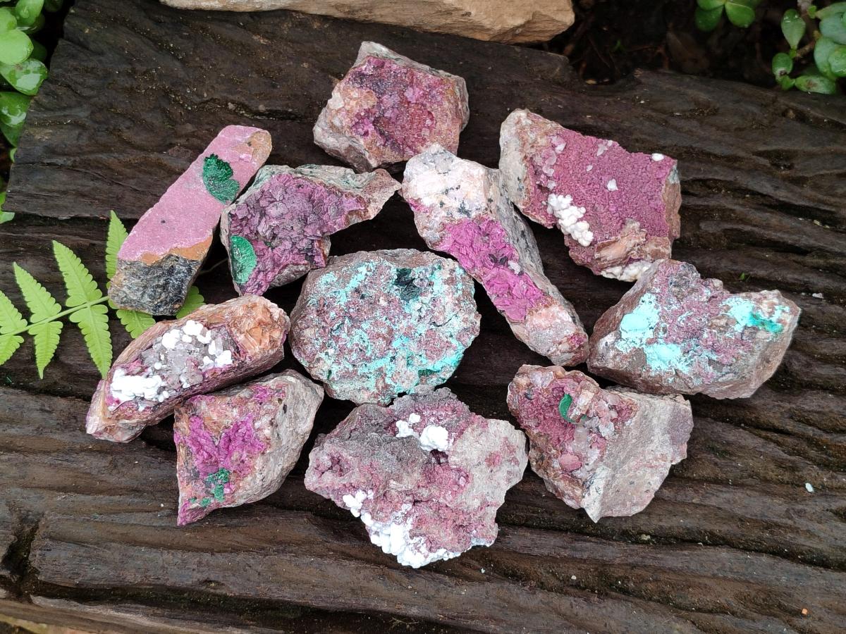 Natural Salrose Cobaltoan Dolomite Specimens with Various Inclusions x 12 From Kakanda, Congo - Toprock Gemstones and Minerals 