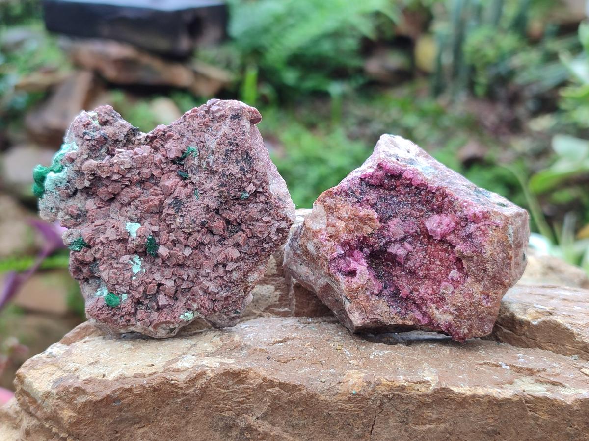 Natural Salrose Cobaltoan Dolomite Specimens with Various Inclusions x 12 From Kakanda, Congo - Toprock Gemstones and Minerals 