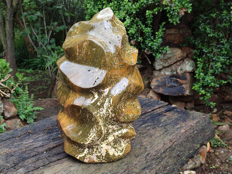 Polished XL Orbicular Ocean Jasper Flame x 1 From Northwest Coast, Madagascar - Toprock Gemstones and Minerals 