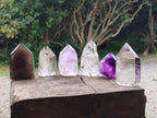 Polished Mixed Quartz Crystals x 6 From Madagascar - Toprock Gemstones and Minerals 