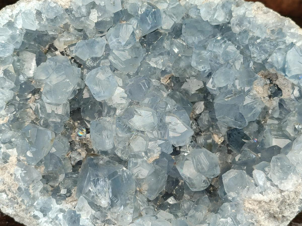 Natural Large Blue Celestite Geode Specimen x 1 From Sakoany, Madagascar - Toprock Gemstones and Minerals 