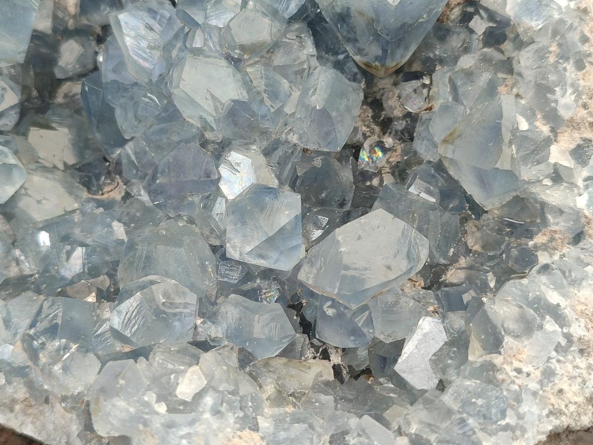 Natural Large Blue Celestite Geode Specimen x 1 From Sakoany, Madagascar - Toprock Gemstones and Minerals 
