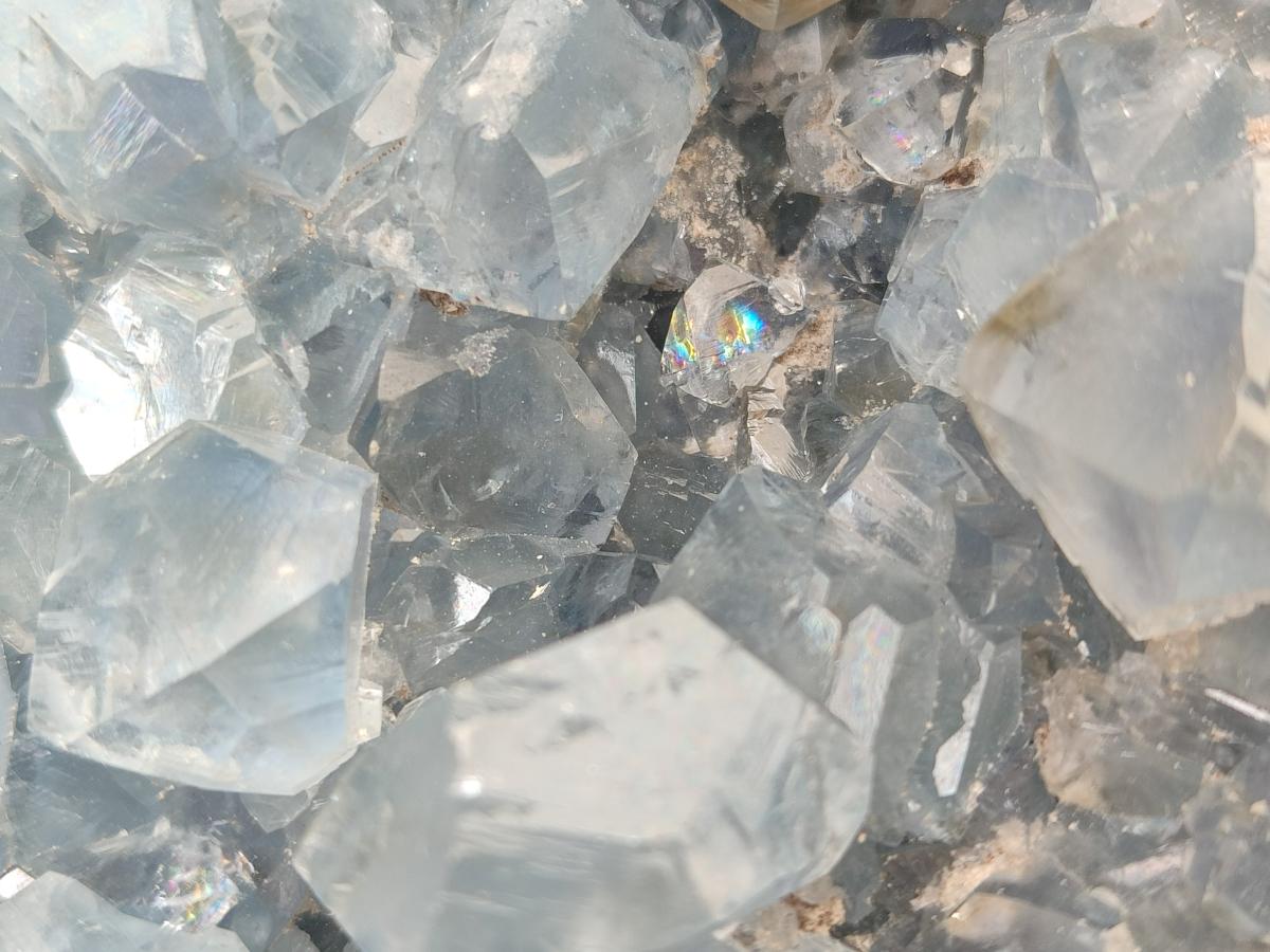Natural Large Blue Celestite Geode Specimen x 1 From Sakoany, Madagascar - Toprock Gemstones and Minerals 