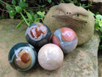 Polished Polychrome Jasper Spheres x 4 From NW Coast, Madagascar - Toprock Gemstones and Minerals 