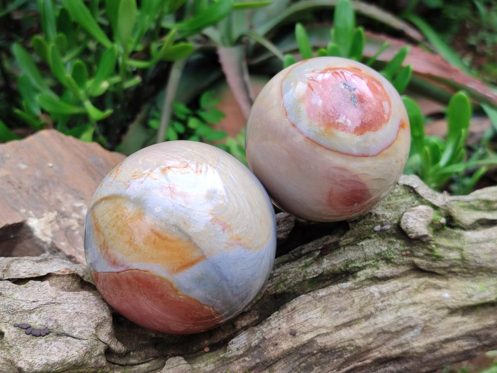 Polished Polychrome Jasper Spheres x 4 From NW Coast, Madagascar - Toprock Gemstones and Minerals 