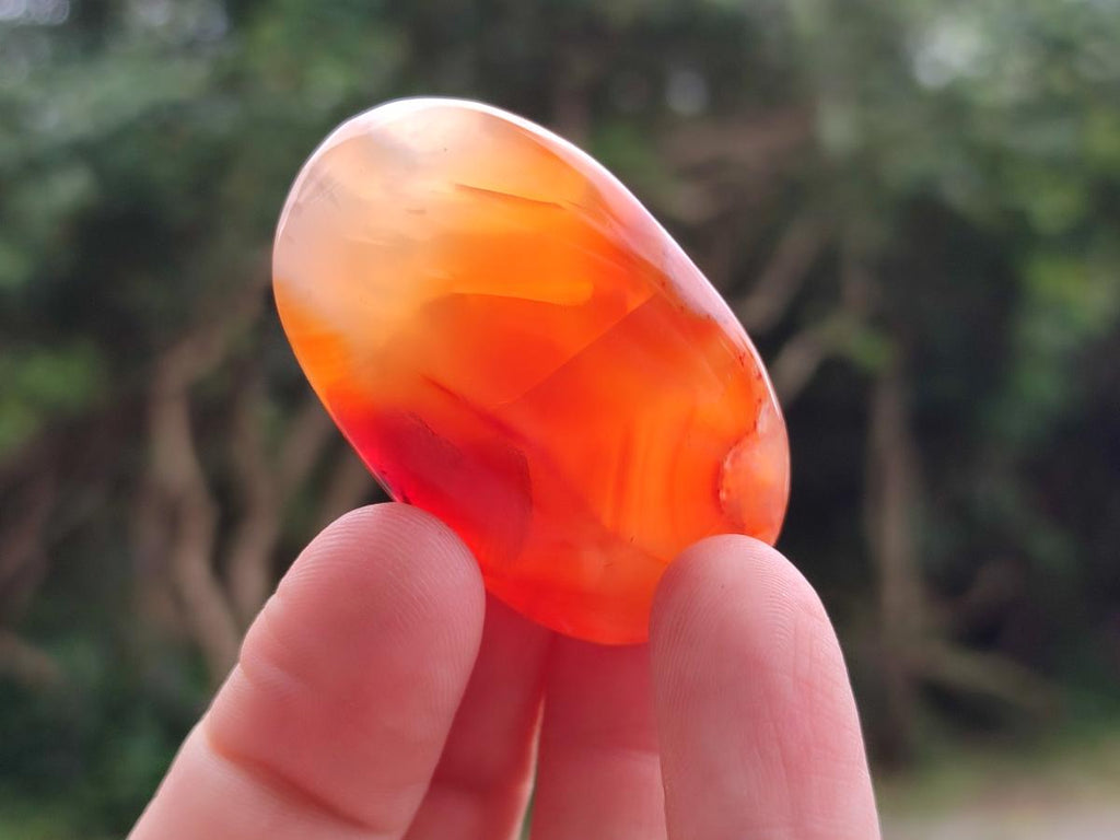 Polished Carnelian Agate Gemstone Galets x 35 From Madagascar - Toprock Gemstones and Minerals 