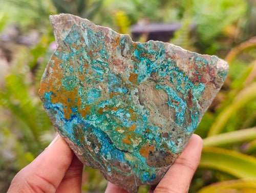 Polished One Side Shattuckite Slices x 6 From Kaokoveld, Namibia - Toprock Gemstones and Minerals 