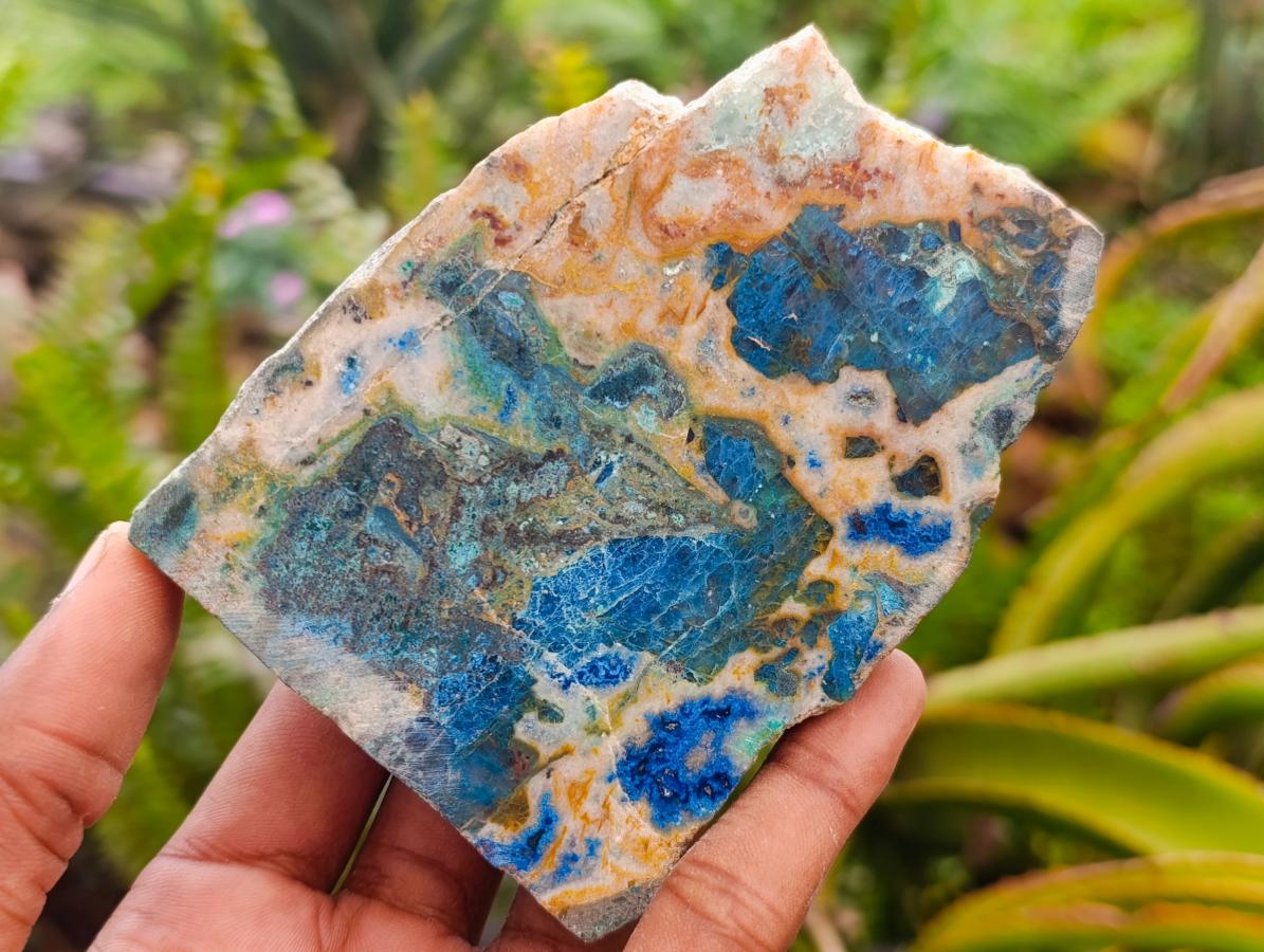 Polished One Side Shattuckite Slices x 6 From Kaokoveld, Namibia - Toprock Gemstones and Minerals 