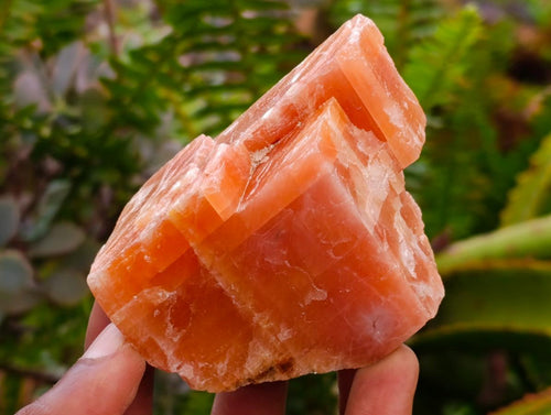 Natural Rhombohedral Sunset Orange Calcite Specimens x 12 From Spitzkop, Namibia - Toprock Gemstones and Minerals 