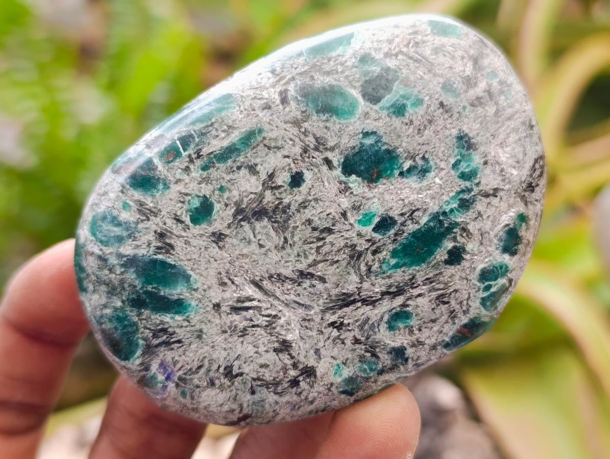 Polished Emerald Mica 'Mutokolite' Palm Stones x 6 From Mutoko, Zimbabwe - Toprock Gemstones and Minerals 