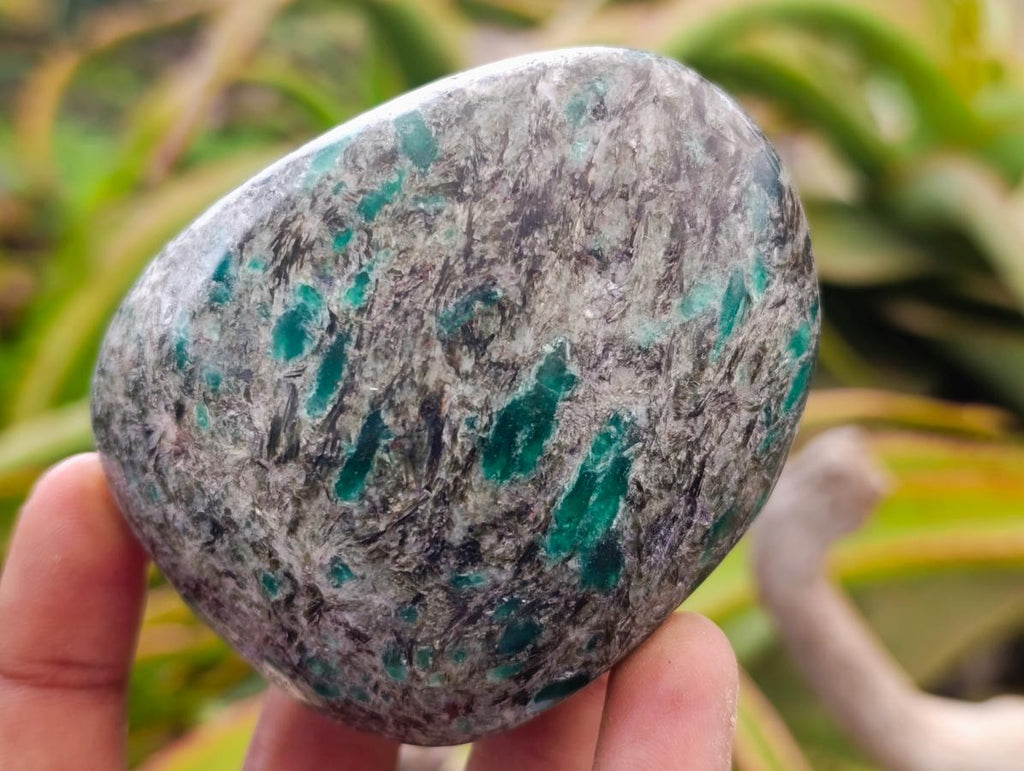 Polished Emerald Mica 'Mutokolite' Palm Stones x 6 From Mutoko, Zimbabwe - Toprock Gemstones and Minerals 