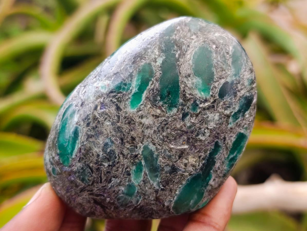 Polished Emerald Mica 'Mutokolite' Palm Stones x 6 From Mutoko, Zimbabwe - Toprock Gemstones and Minerals 