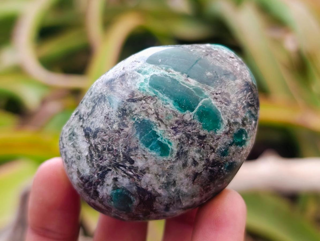 Polished Emerald Mica 'Mutokolite' Palm Stones x 6 From Mutoko, Zimbabwe - Toprock Gemstones and Minerals 