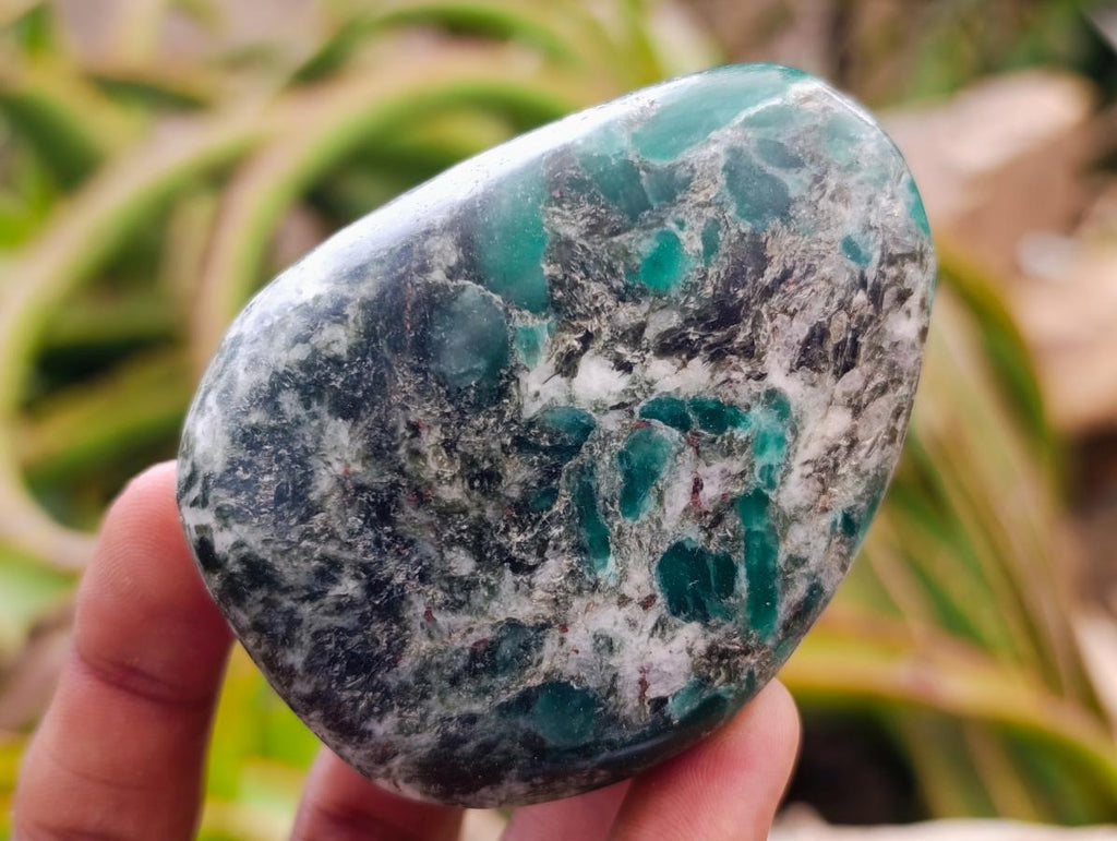 Polished Emerald Mica 'Mutokolite' Palm Stones x 6 From Mutoko, Zimbabwe - Toprock Gemstones and Minerals 