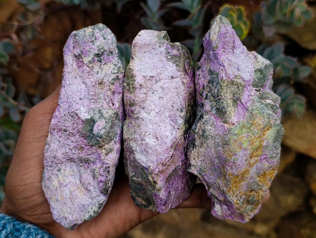 Natural Stichtite Cobbed Specimens x 12 From Barberton, South Africa - Toprock Gemstones and Minerals 