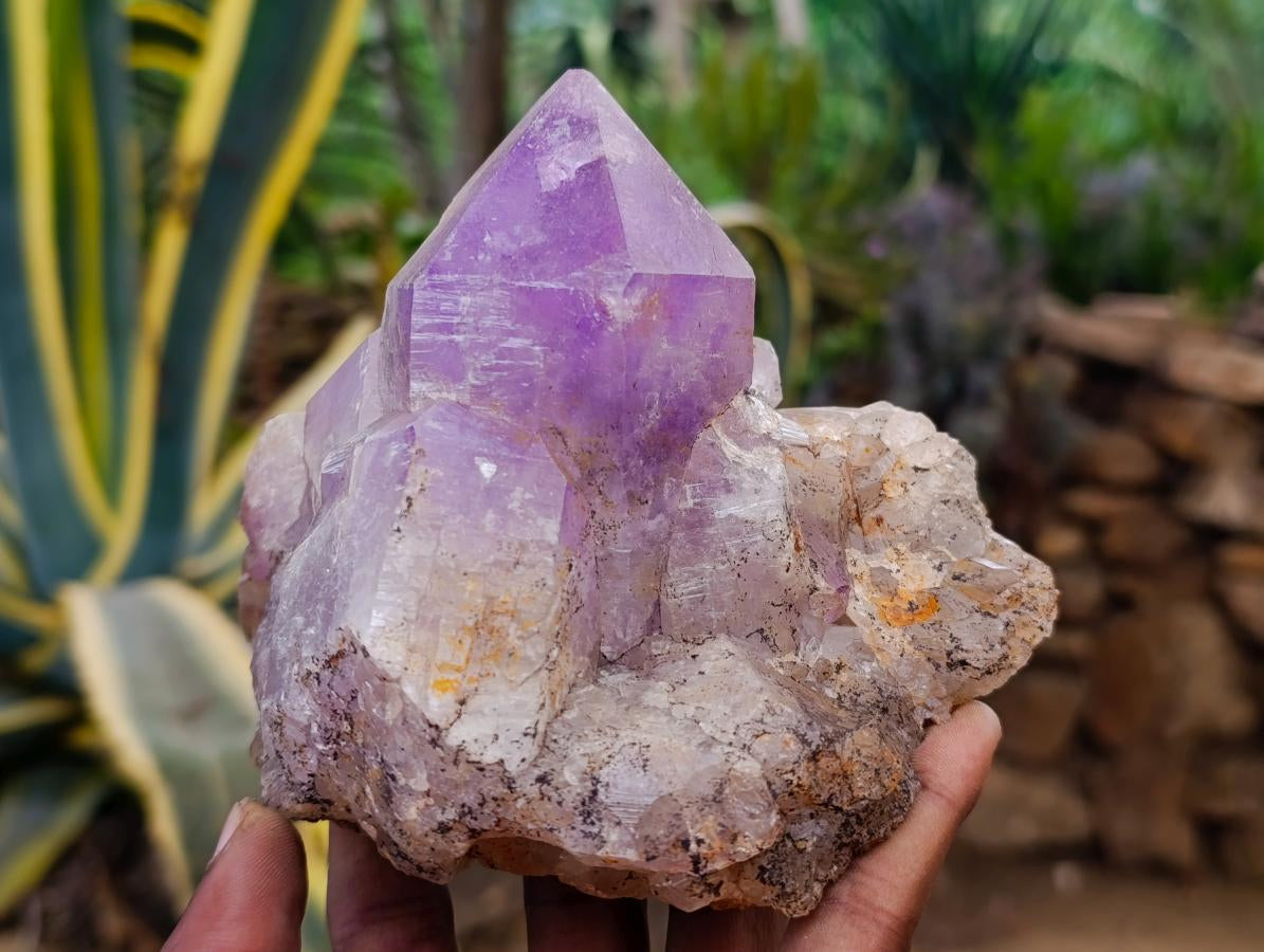 Natural Jacaranda Amethyst Crystal Clusters x 2 From Mumbwa, Zambia - Toprock Gemstones and Minerals 