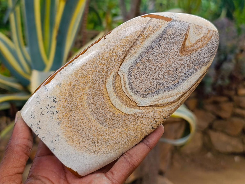 Polished Picture Stone Jasper Standing Display Pieces x 2 From Ais-Ais, Namibia - Toprock Gemstones and Minerals 