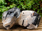 Natural Black Tourmaline In Quartz Matrix Specimens x 2 From Zimbabwe - Toprock Gemstones and Minerals 